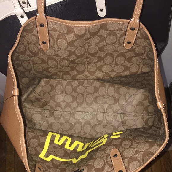 Lot of 2 Coach reversible totes. EUC. - Picture 4 of 5